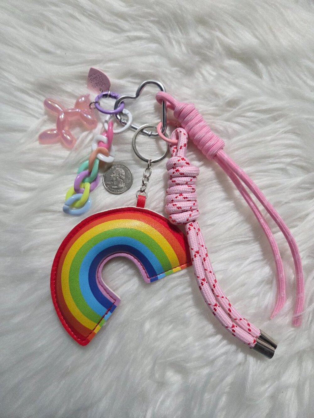 Rainbow Design Keychain - Picture 3 of 6
